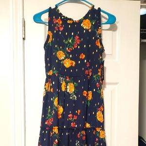 Zunies Navy Blue Floral Dress